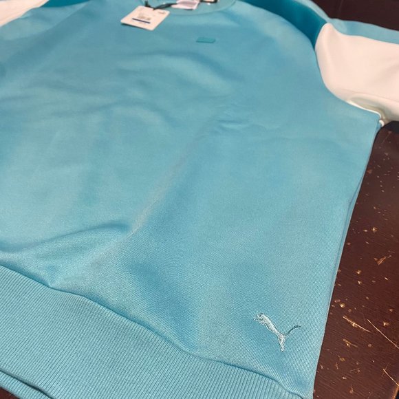 Puma Mens Maiu Blue TMC Hustle Way Miami Story Short Sleeve Pullover T Shirt XL - Picture 3 of 6